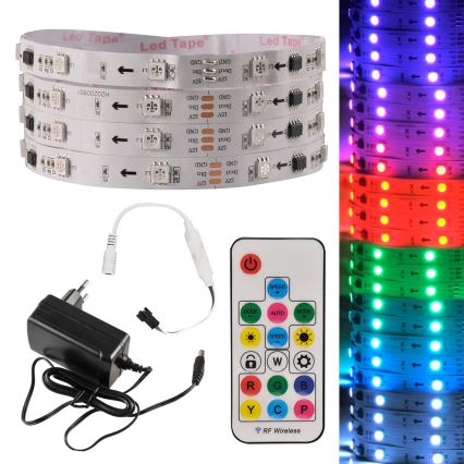 Ruban LED à intensité variable RVB MAGIC 2 m LED/12W/230V + télécommande