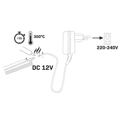 Ruban LED NEON 5 m LED/23W/12V IP65 vert