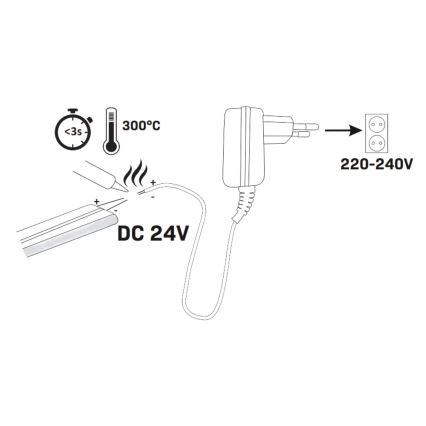 Ruban LED NEON 5m LED/40W/24V bleu IP65