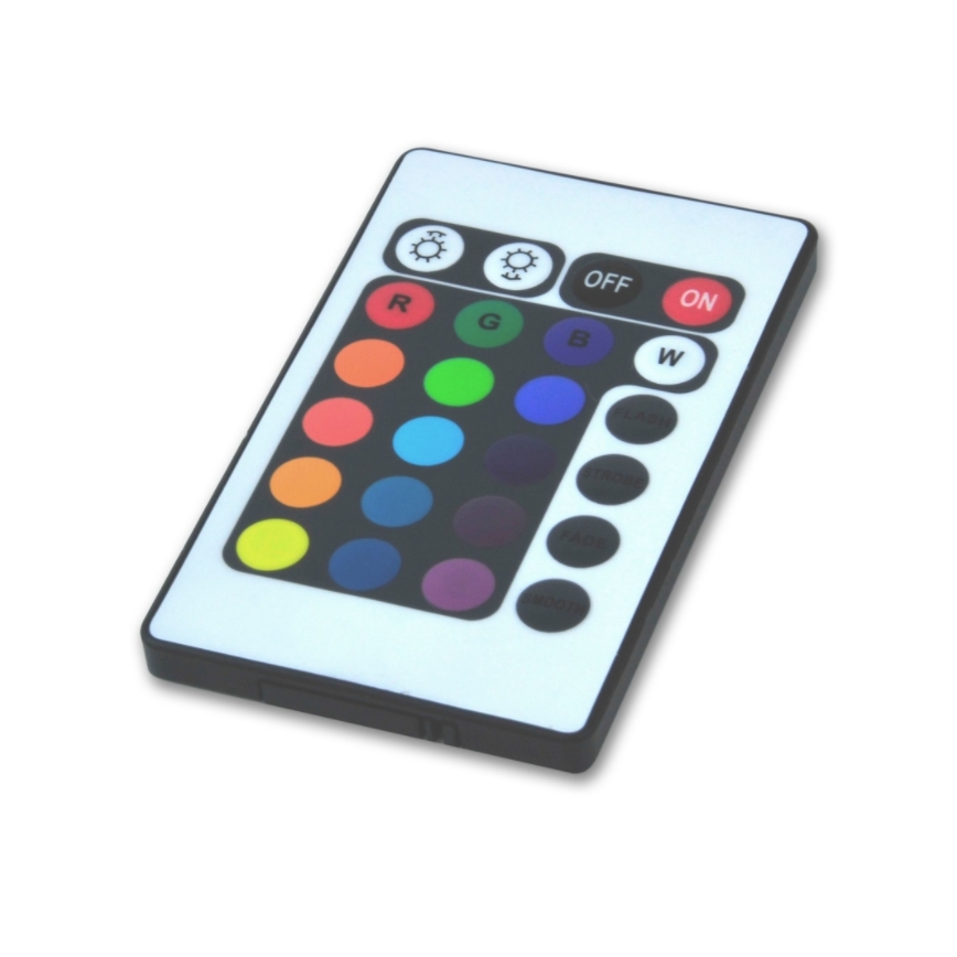 Ruban LED RGB 5m + télécommande + Adaptateur alimentation 24W/12V