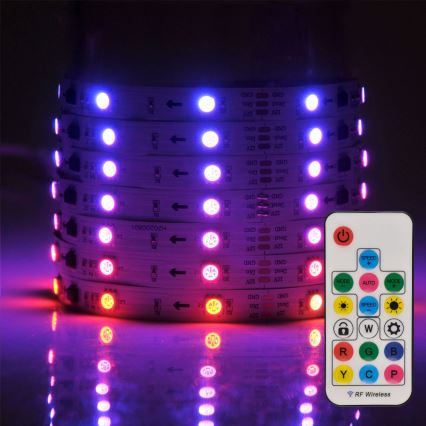 Ruban LED RVB à intensité variable MAGIC 5 m LED/24W/230V + télécommande