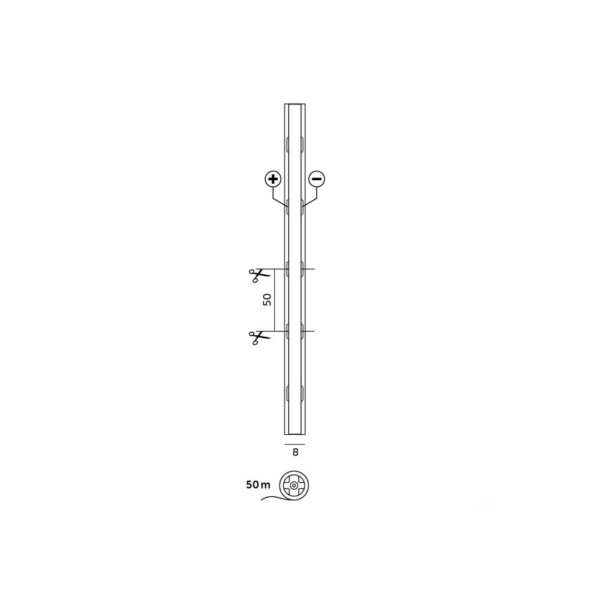 Ruban LED TRAMO LED/500W/24V 50 m 3000K