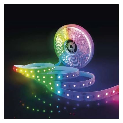Ruban RGB+CCT à intensité variable GOSMART LED/21W/230V 5 m 2700-6500K IP44 Wi-Fi + Télécommande