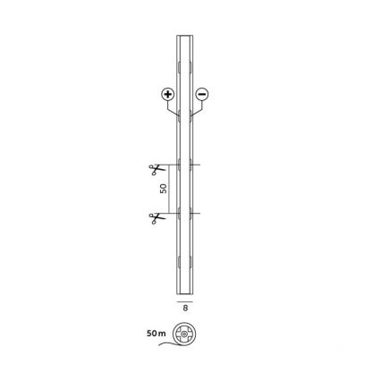 Ruban TRAMO LED/500W/24V 50 m 3000K