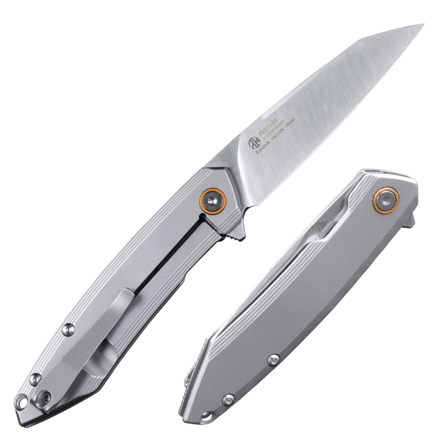 Ruike RUP831SSA - Couteau compact pliable 19,5 cm argent
