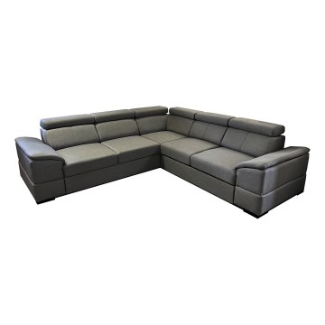 Salon d'angle universel pliable avec un espace de stockage GRANADA gris foncé
