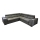 Salon d'angle universel pliable avec un espace de stockage GRANADA gris foncé