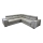 Salon d'angle universel pliable avec un espace de stockage GRANADA gris