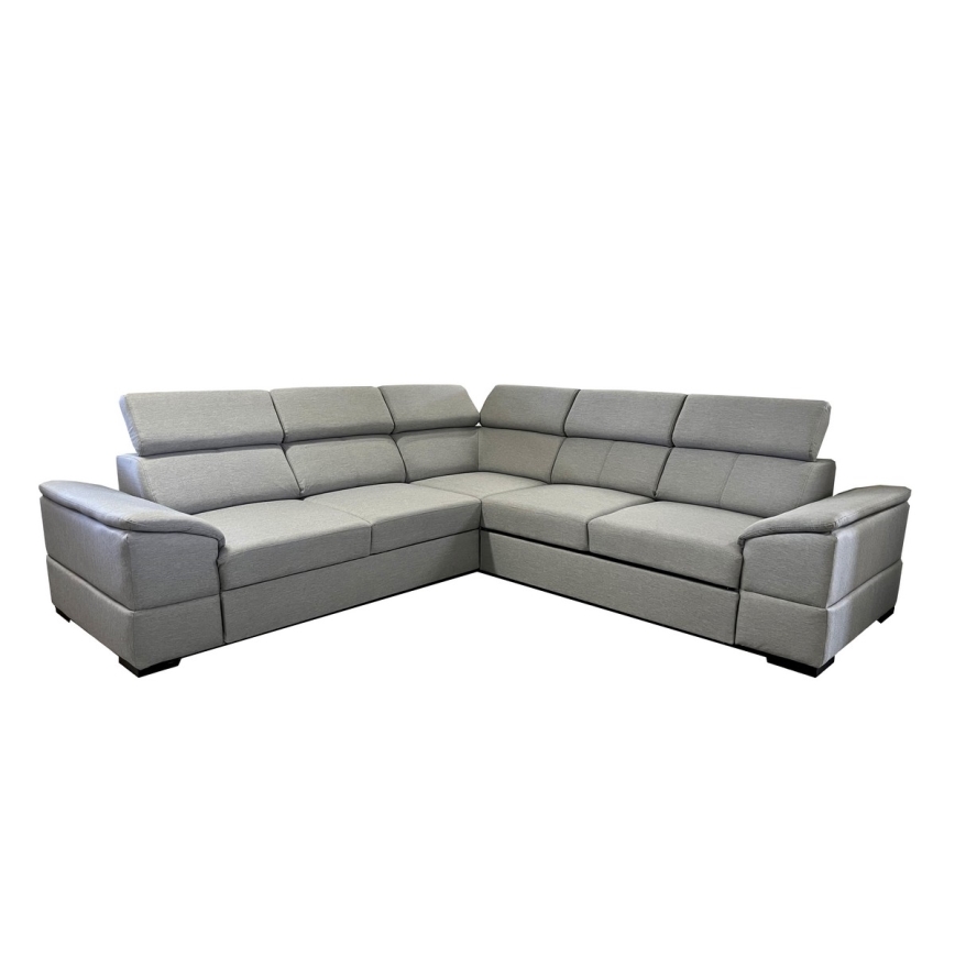 Salon d'angle universel pliable avec un espace de stockage GRANADA gris