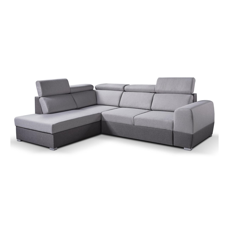 Salon de jardin d'angle pliable avec un espace de stockage MATRIX gris gauche