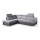 Salon de jardin d'angle pliable avec un espace de stockage MATRIX gris gauche
