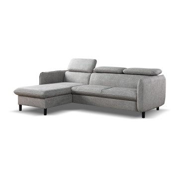 Salon de jardin d'angle pliable avec un espace de stockage NISA gris gauche
