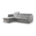 Salon de jardin d'angle pliable avec un espace de stockage NISA gris gauche