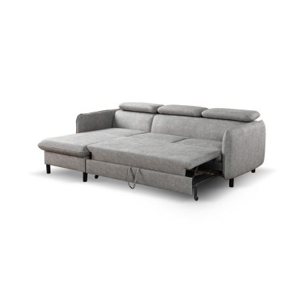 Salon de jardin d'angle pliable avec un espace de stockage NISA gris gauche