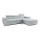 Salon de jardin d'angle pliable avec un espace de stockage PADUA gris droit