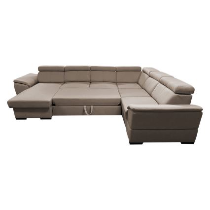 Salon pliable en U avec coin universel avec un espace de stockage GRANADA beige