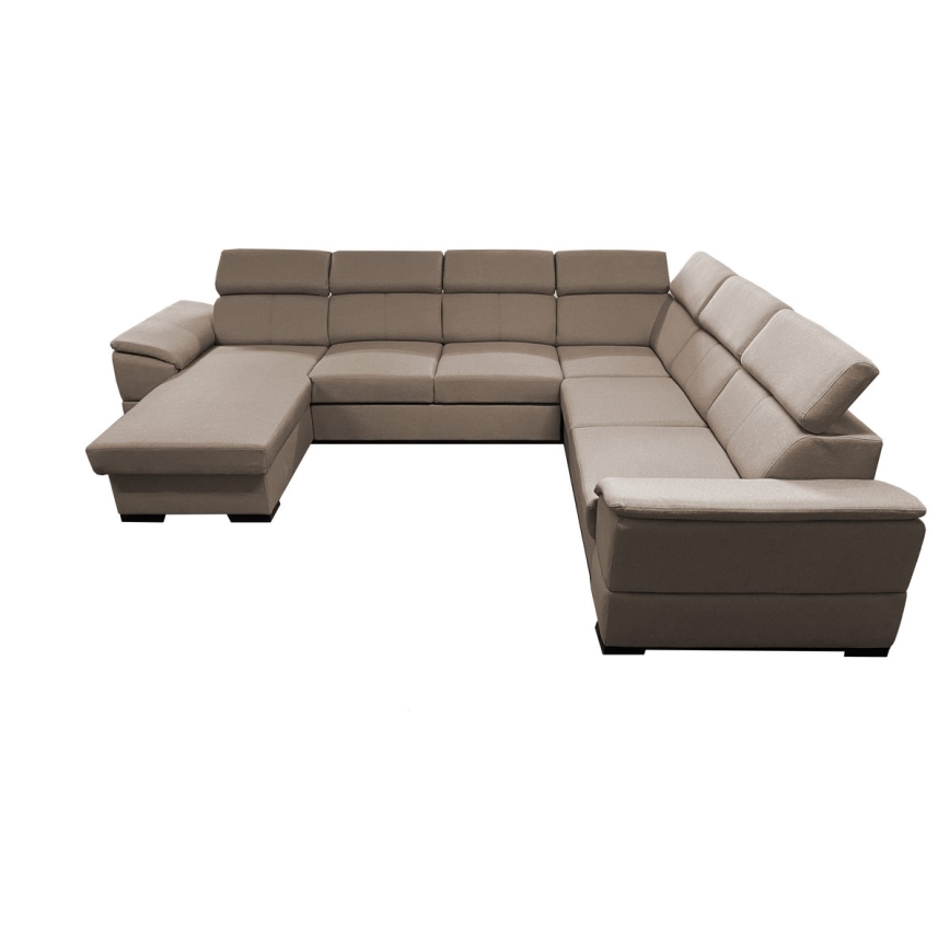 Salon pliable en U avec coin universel avec un espace de stockage GRANADA beige