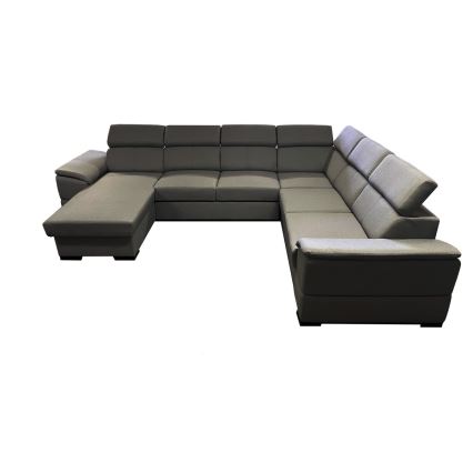 Salon pliable en U avec coin universel avec un espace de stockage GRANADA gris foncé