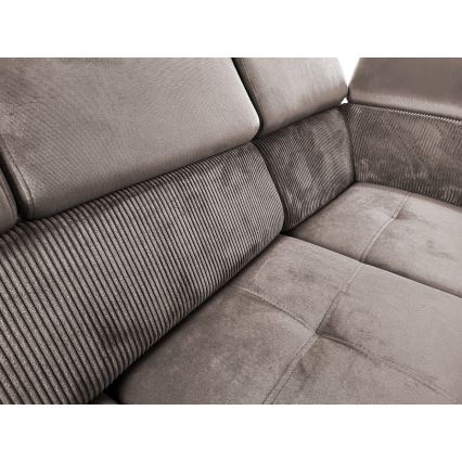 Salon pliable en U avec coin universel avec un espace de stockage SALVADA beige