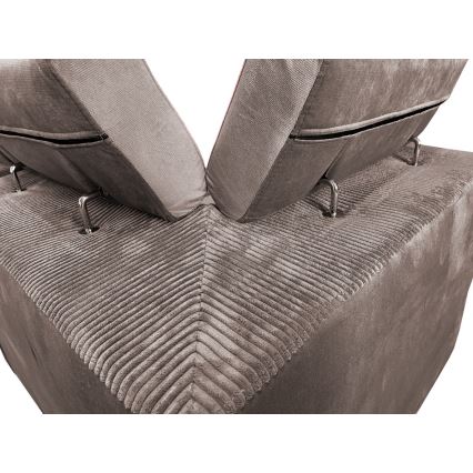 Salon pliable en U avec coin universel avec un espace de stockage SALVADA beige