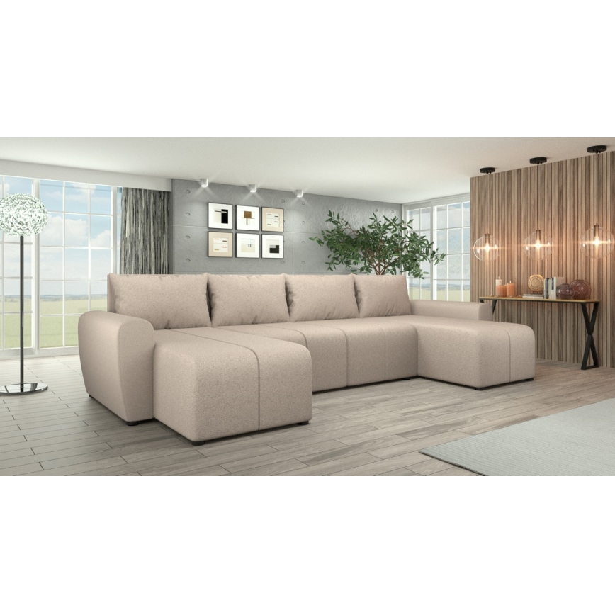 Salon universel pliable en forme de U, rembourré NEWPORT beige