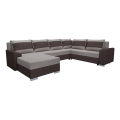 Salon universel pliable en forme de U, rembourré OXFORD marron/taupe