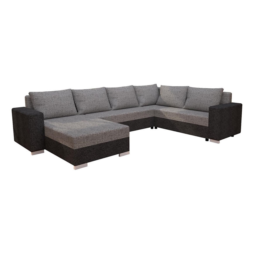 Salon universel pliable en forme de U, rembourré YORK marron/beige
