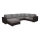 Salon universel pliable en forme de U, rembourré YORK marron/beige