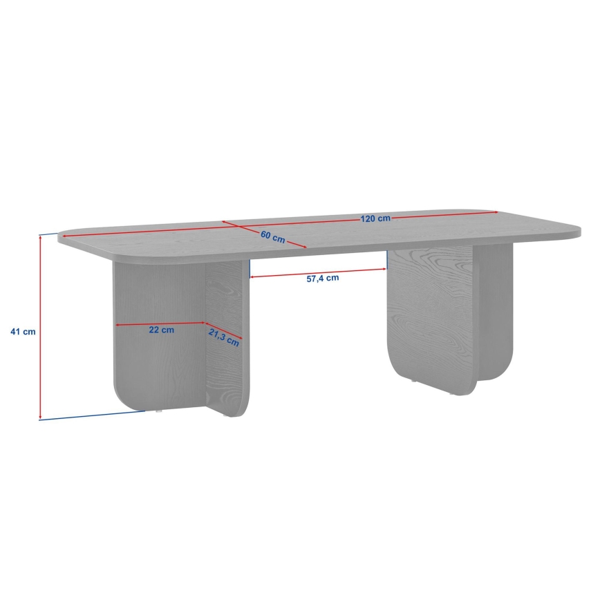 Salontafel AKIRA 120x60 cm beige