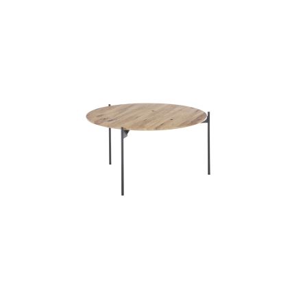 Salontafel AURA Ø 74 cm eik/antraciet