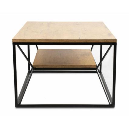 Salontafel BASICLOFT 40x80 cm zwart/bruin