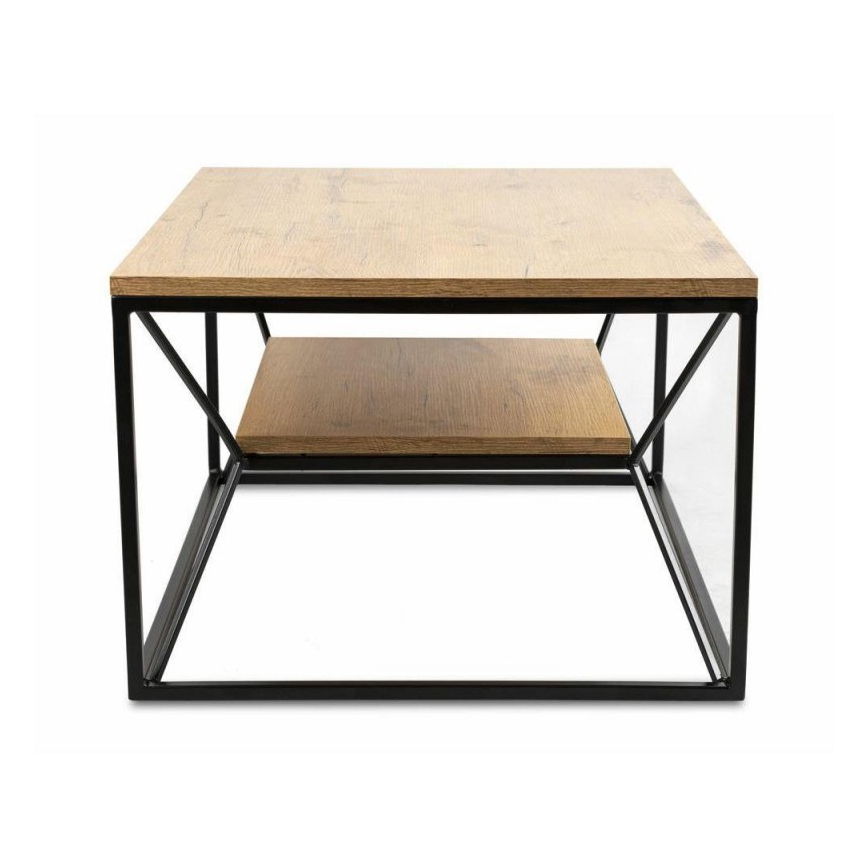 Salontafel BASICLOFT 40x80 cm zwart/bruin