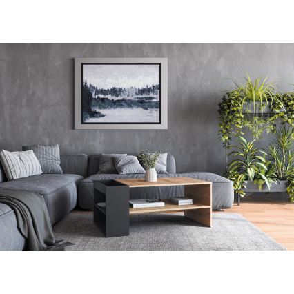 Salontafel BELA 100x42 cm eiken artisan/antraciet