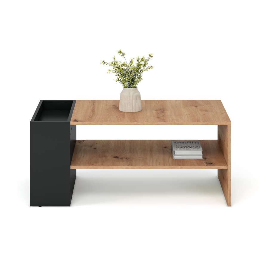 Salontafel BELA 100x42 cm eiken artisan/antraciet