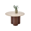 Salontafel CALDO Ø 80 cm, bruin/beige