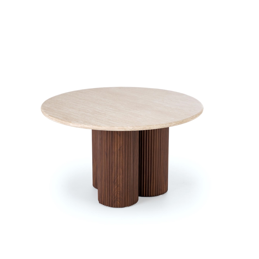 Salontafel CALDO Ø 80 cm, bruin/beige