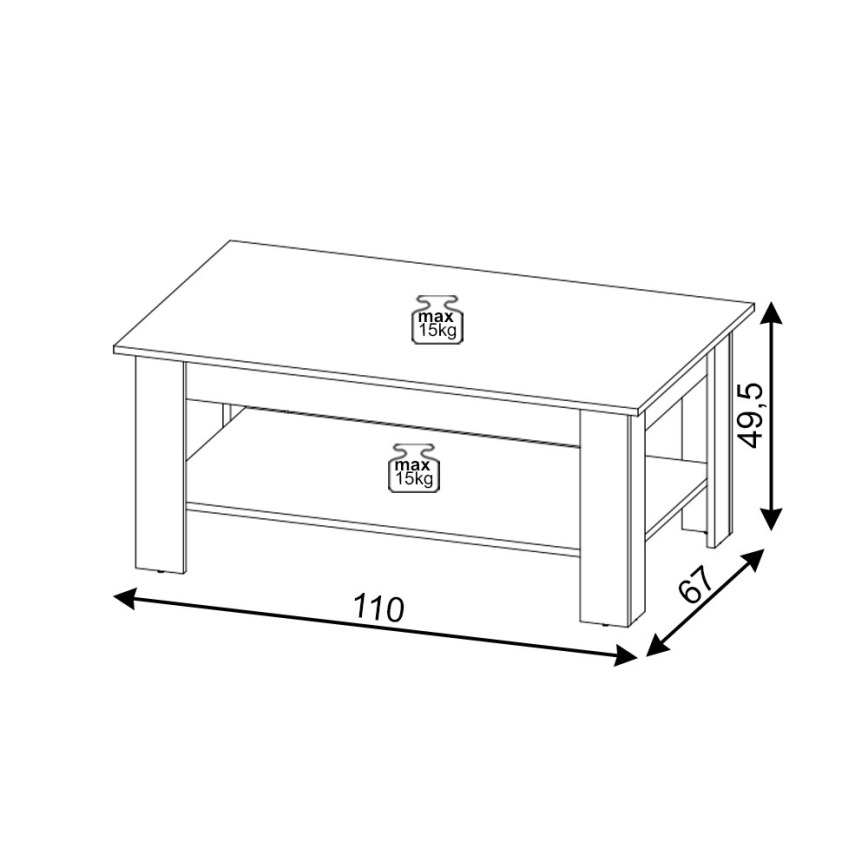 Salontafel COCO wit