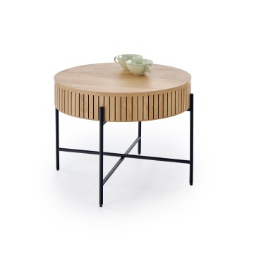 Salontafel DANTE Ø 67 cm bruin/zwart
