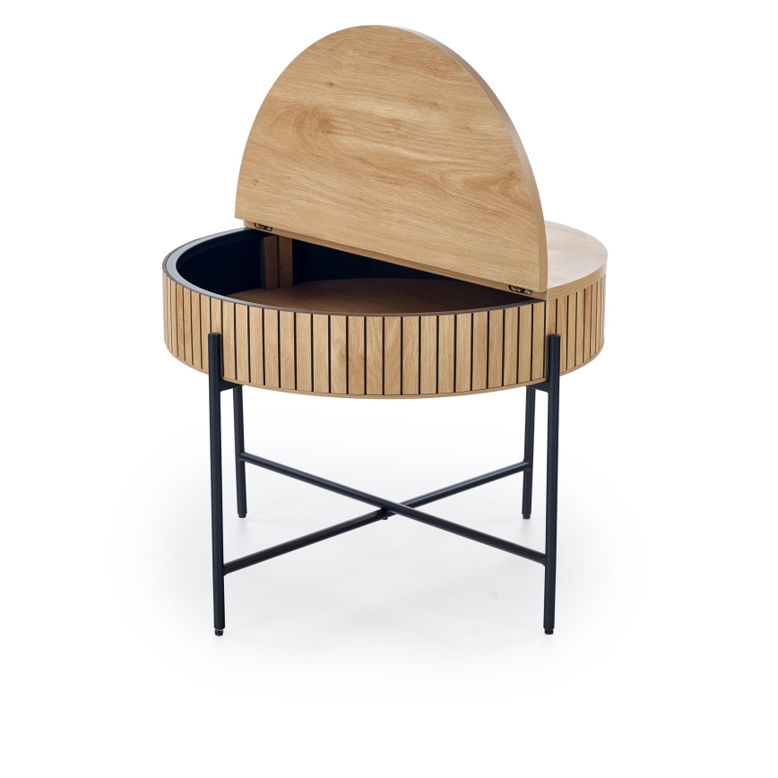 Salontafel DANTE Ø 67 cm bruin/zwart