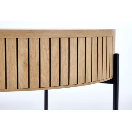 Salontafel DANTE Ø 67 cm bruin/zwart