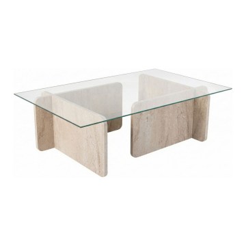 Salontafel ESCAPE 105x65 cm beige/helder