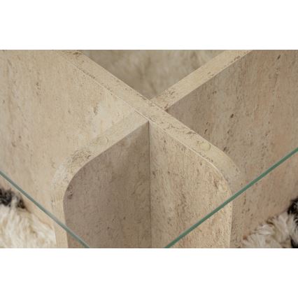 Salontafel ESCAPE 105x65 cm beige/helder