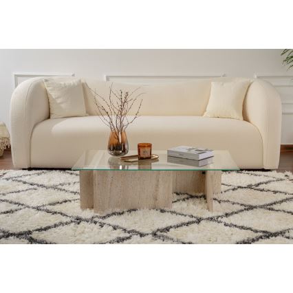 Salontafel ESCAPE 105x65 cm beige/helder
