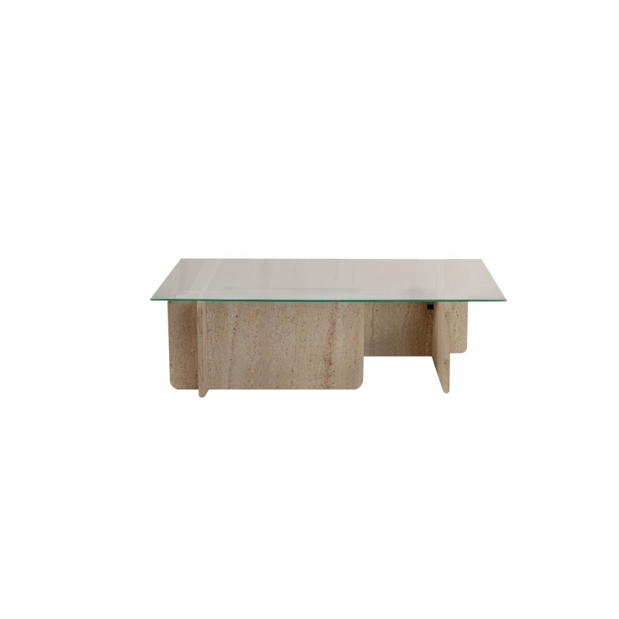 Salontafel ESCAPE 105x65 cm beige/helder