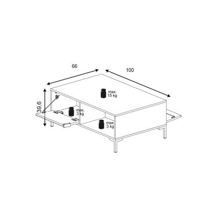Salontafel FLOP wit