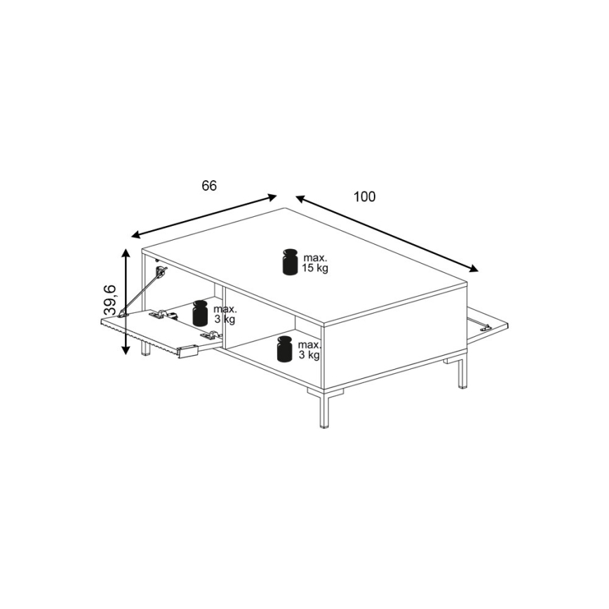 Salontafel FLOP wit