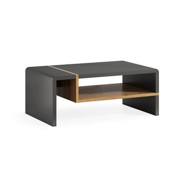 Salontafel FRED antraciet/eiken artisan