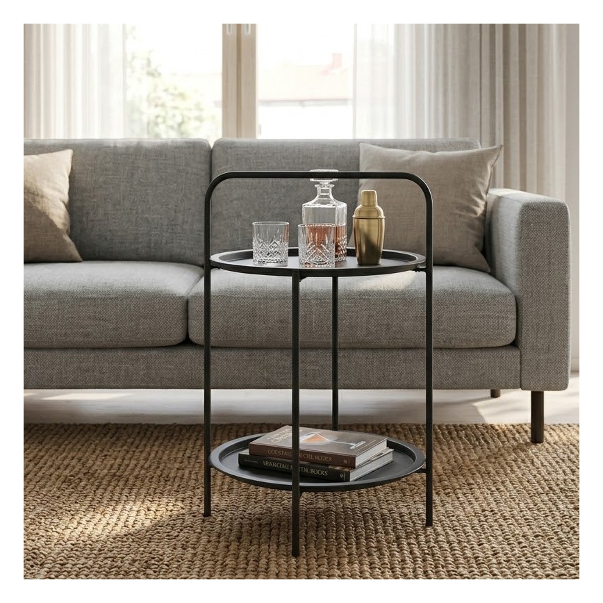 Salontafel HAGE 50 x 66 cm zwart