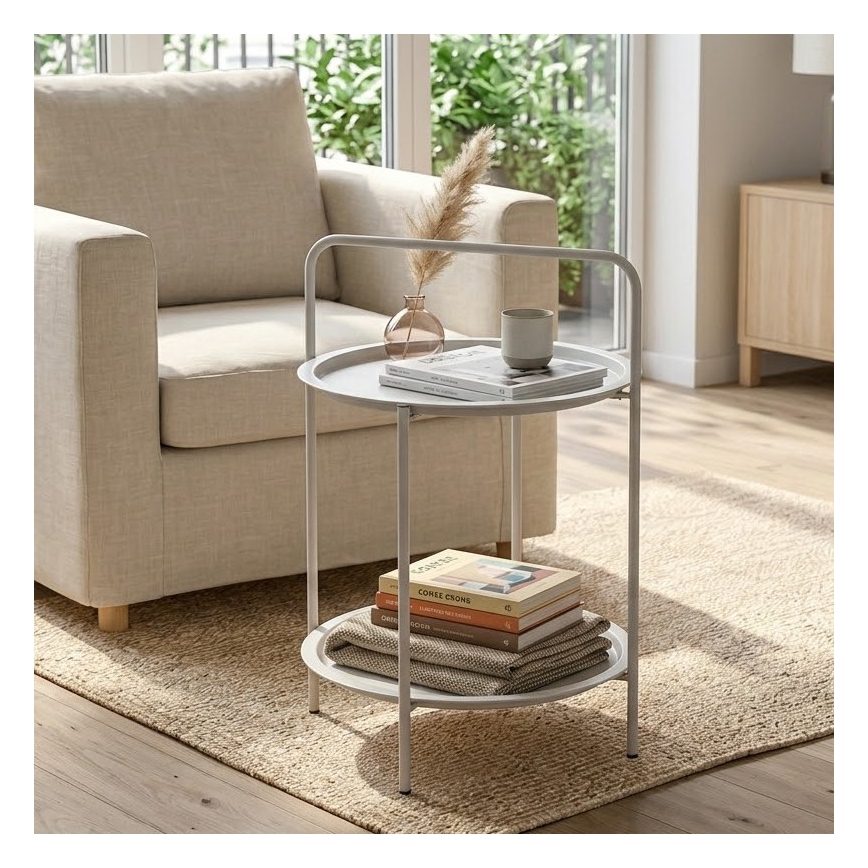 Salontafel HAGE 50x66 cm wit
