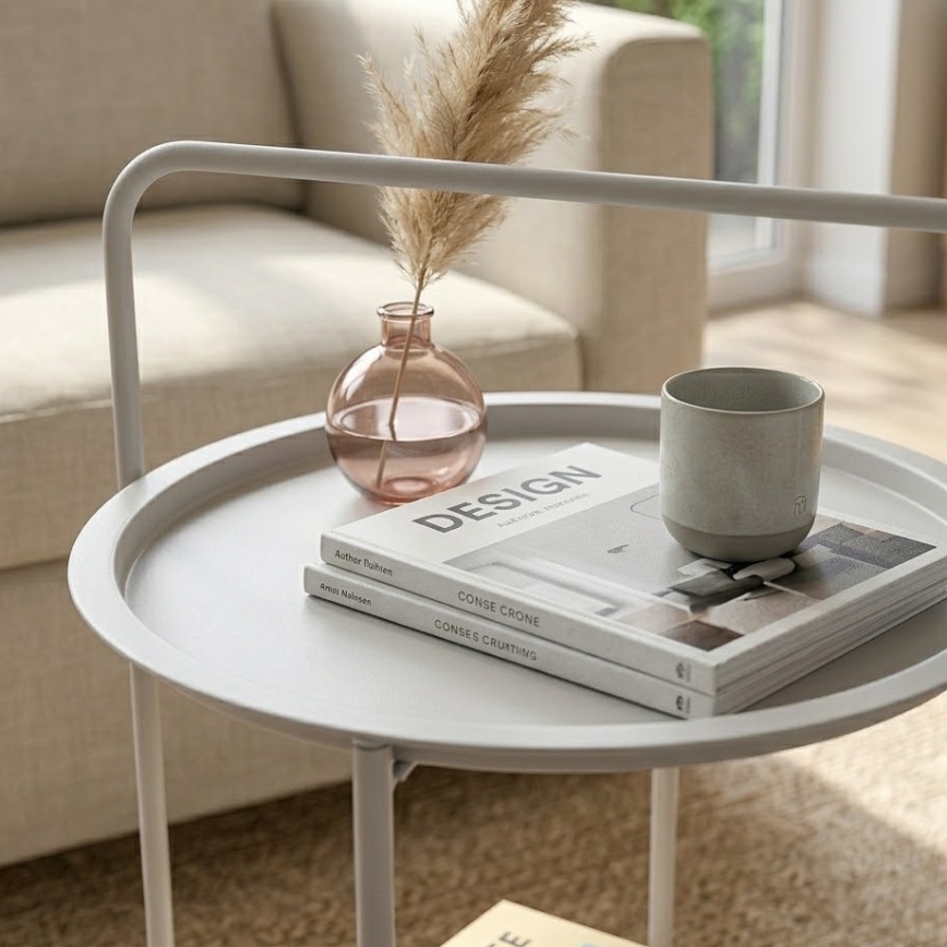 Salontafel HAGE 50x66 cm wit
